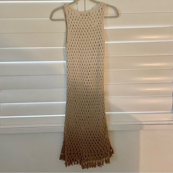 Tommy Bahama | Vintage Keary Crochet Fringe Ombré Tank Midi Dress - Picture 3 of 5